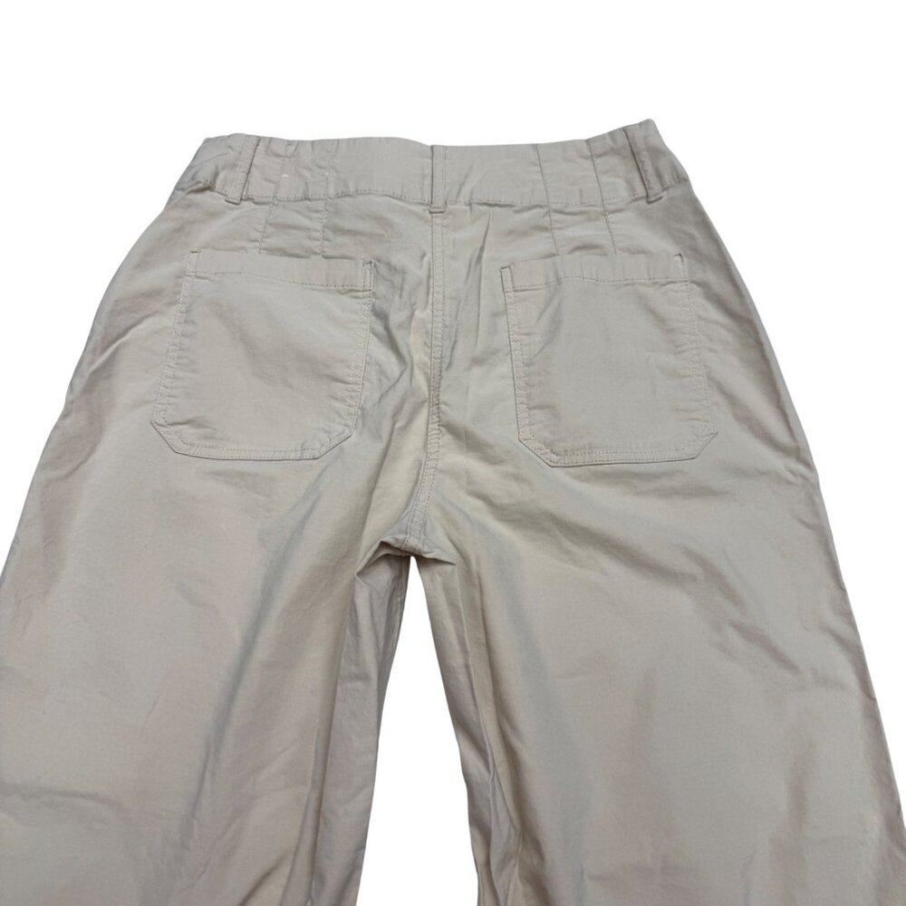 Nicole Millar NY Women's Wide Leg Beige Pants Front Patch Pockets, Size 8 - Picture 5 of 11